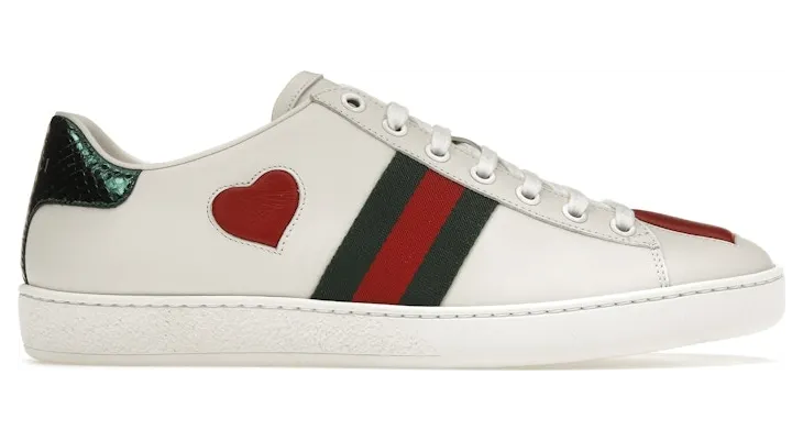 Gucci Ace Embroidered Hearts (W)