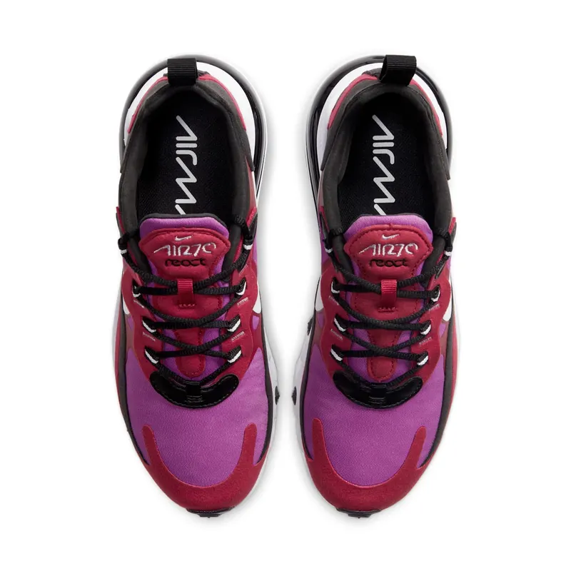 Nike Air Max 270 React Noble Red (W) White/Black.Noble Red/Vivid Purple (CI3899-600)