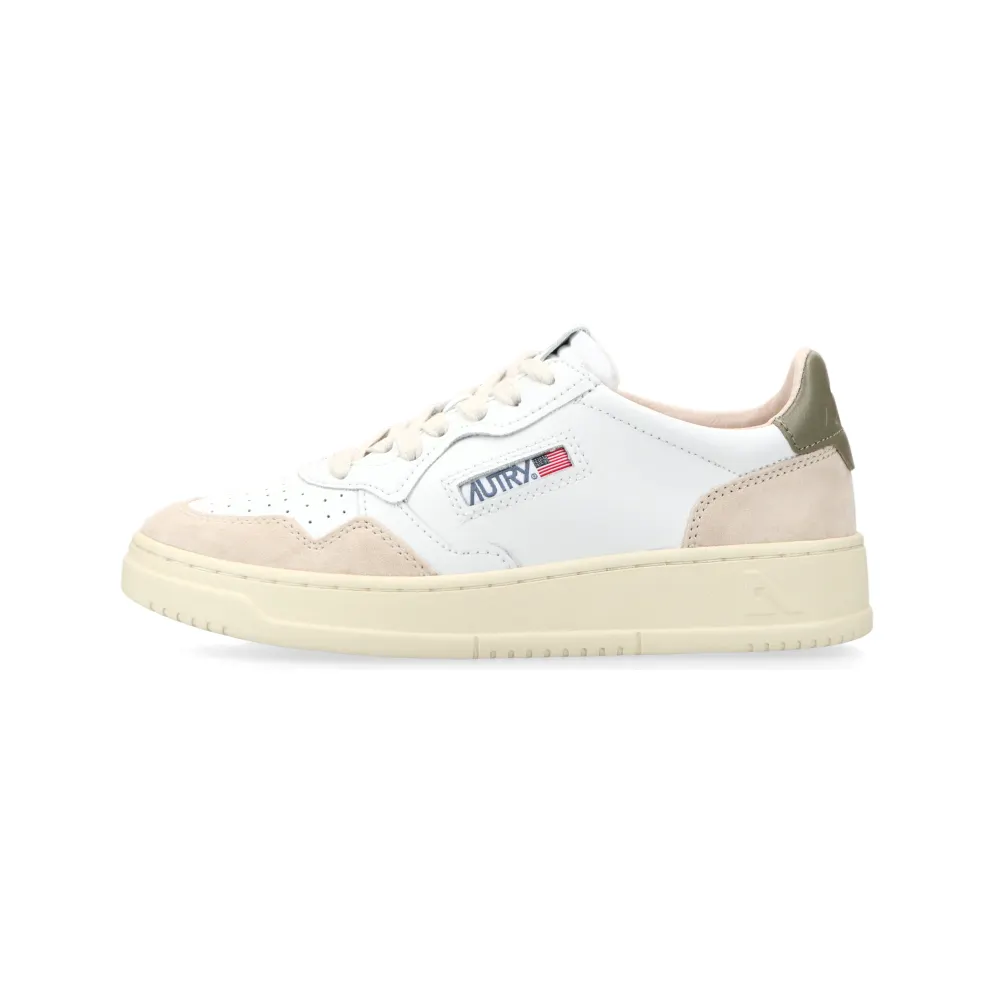 Autry Medalist Low W (leat / suede white / cvrt green) – AULWLS77
