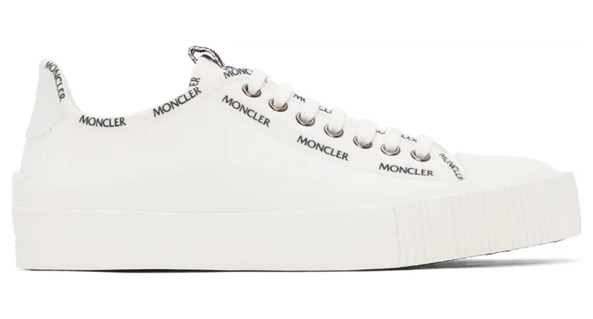 Moncler Off-White Canvas Glissiere Sneakers (4M738 – 40 – 02SS9)