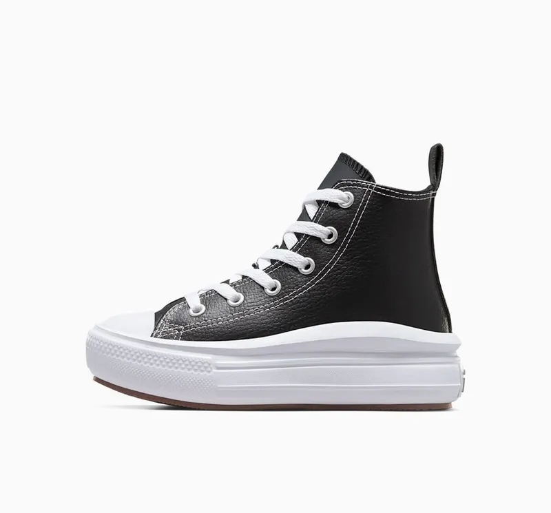Converse Chuck Taylor All Star Move Platform Leather Black/Black/White (A02067C)