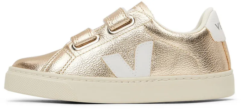 VEJA Kids Gold & White Leather Esplar (SV0502418C)