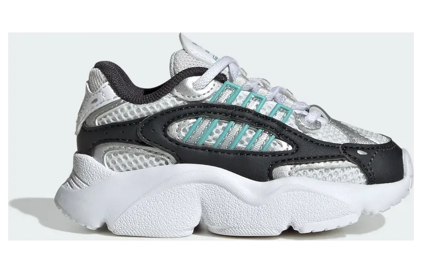 Adidas OZMILLEN Elastic Lace Shoes Carbon / Silver Metallic / Mint Ton (JS0715)
