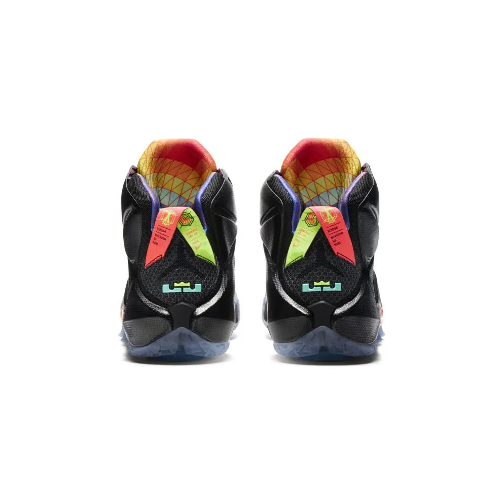 Nike LeBron 12 Data Black/Bright Mango-Hyper Punch-Volt (684593-068)