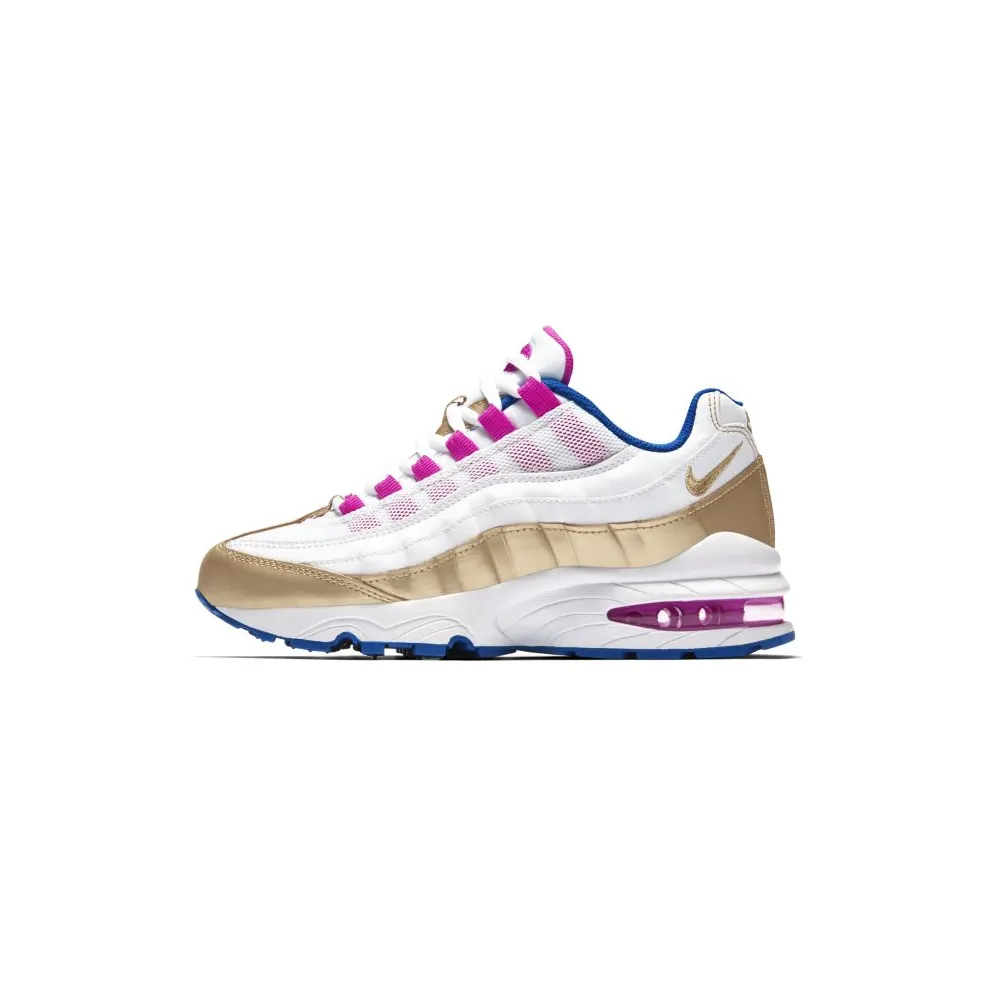 Nike Air Max 95 Peanut Butter & Jelly (GS) White/Metallic Gold-Racer Blue (310830-120)