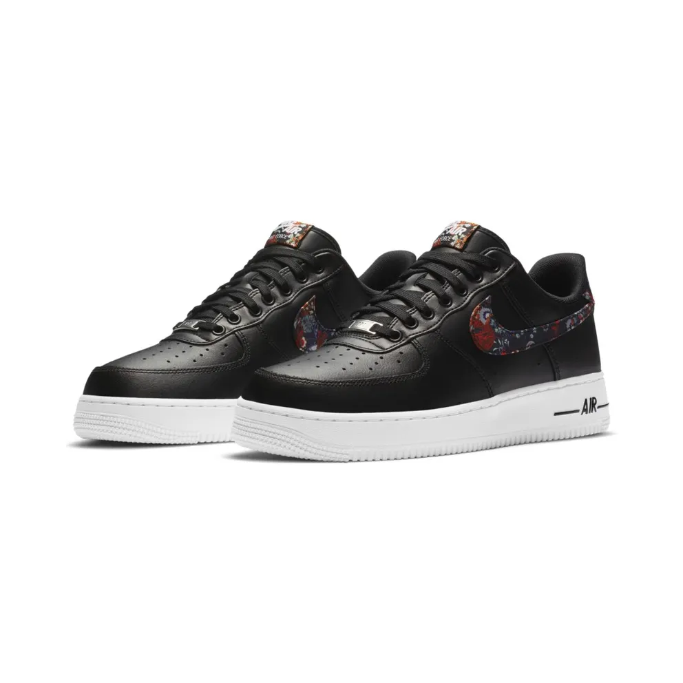 Nike Air Force 1 Low Black Floral Black/White-Game Royal-Multi-Color (CZ7933-001)