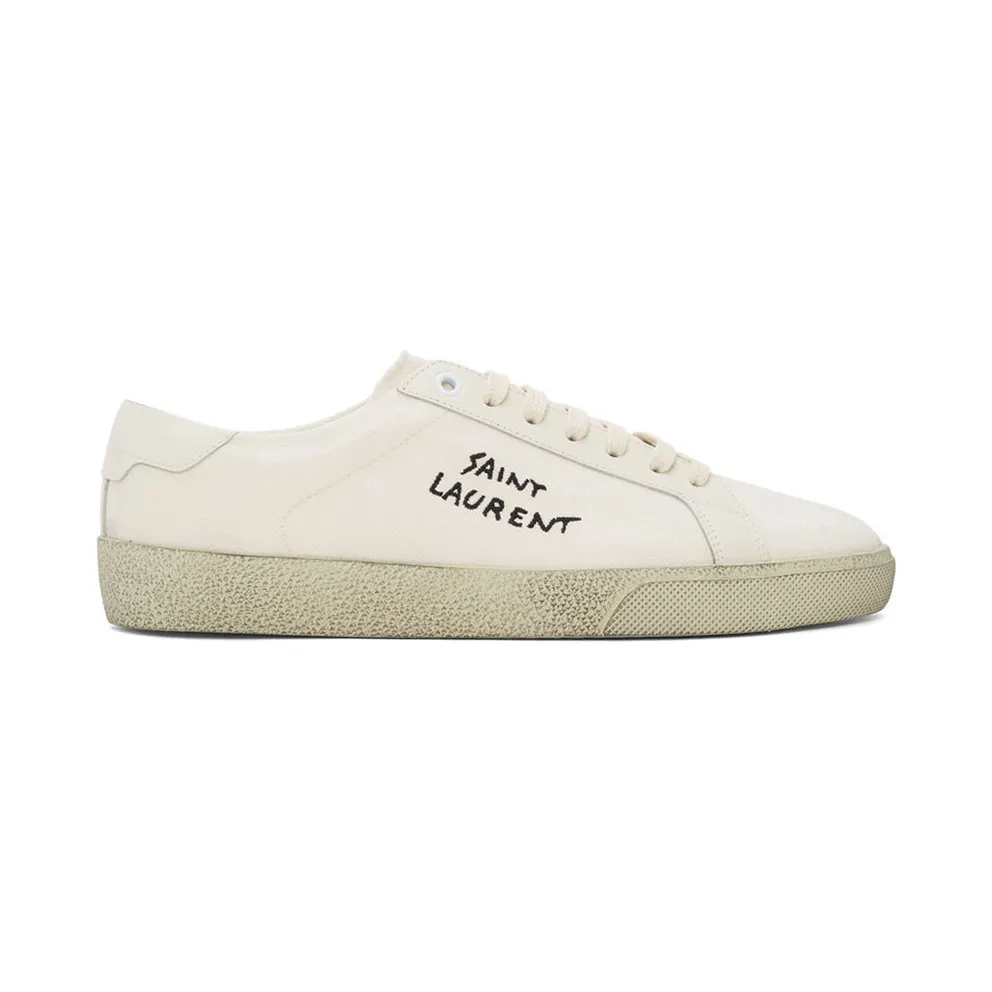 Saint Laurent Off-White Worn-Look Court Classic SL/06 Sneakers (611106GUP10)
