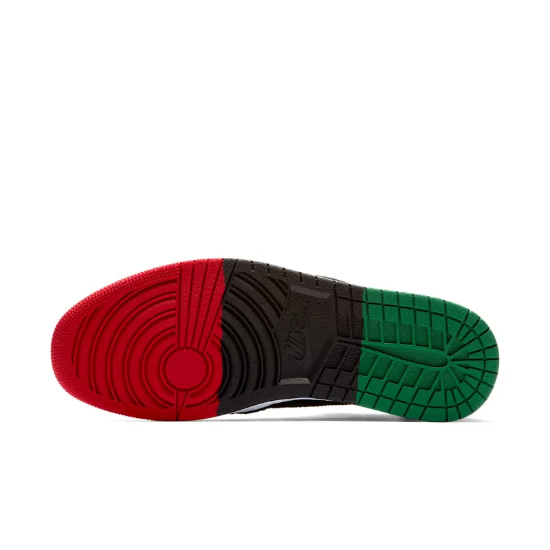 Jordan 1 Retro High Flyknit Black History Month (2018) Black/Black-Lucid Green-University Red (AA2426-026)