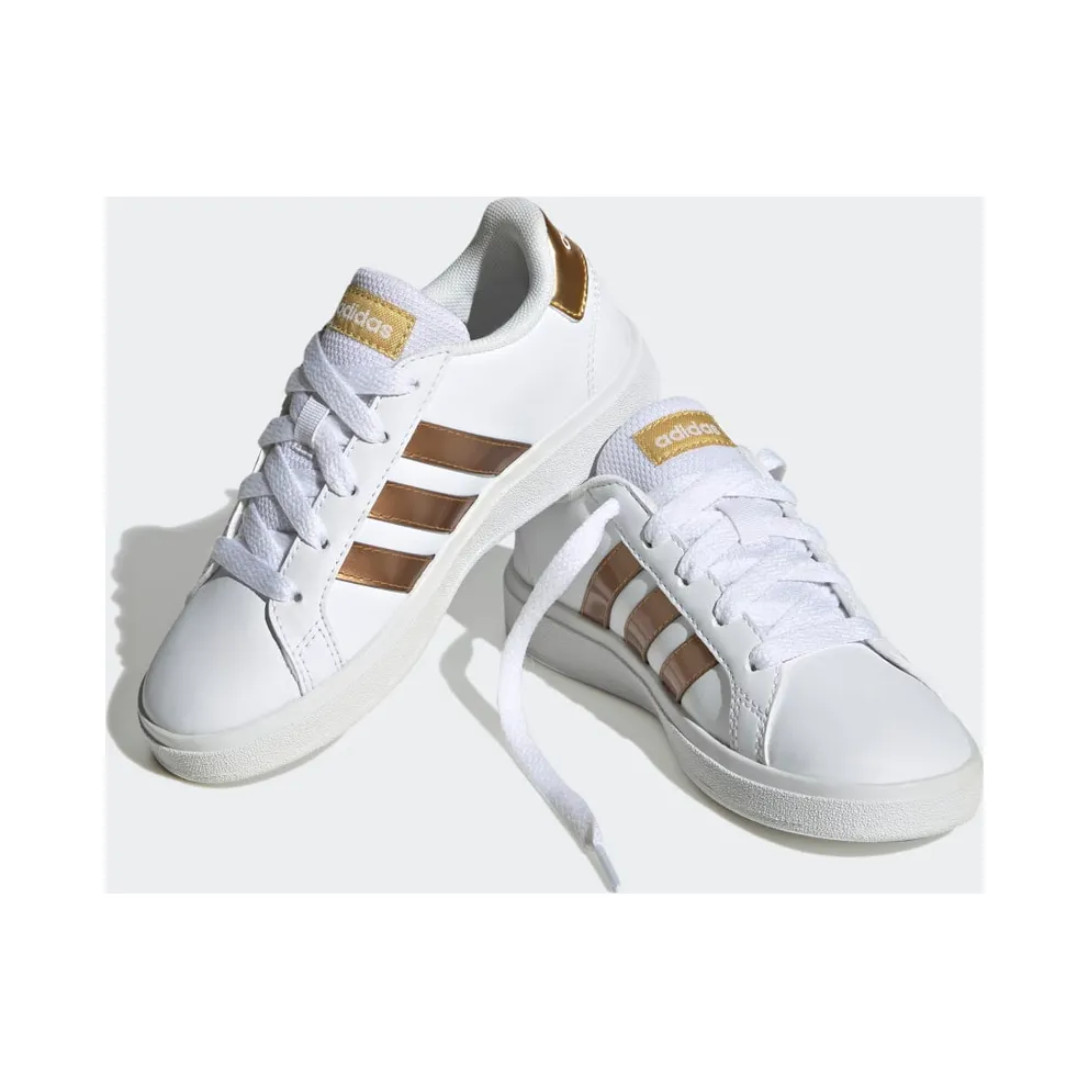 Adidas Grand Court Sustainable Lifestyle Tennis Lace Cloud White / Cloud White / Matte Gold (GY2578)