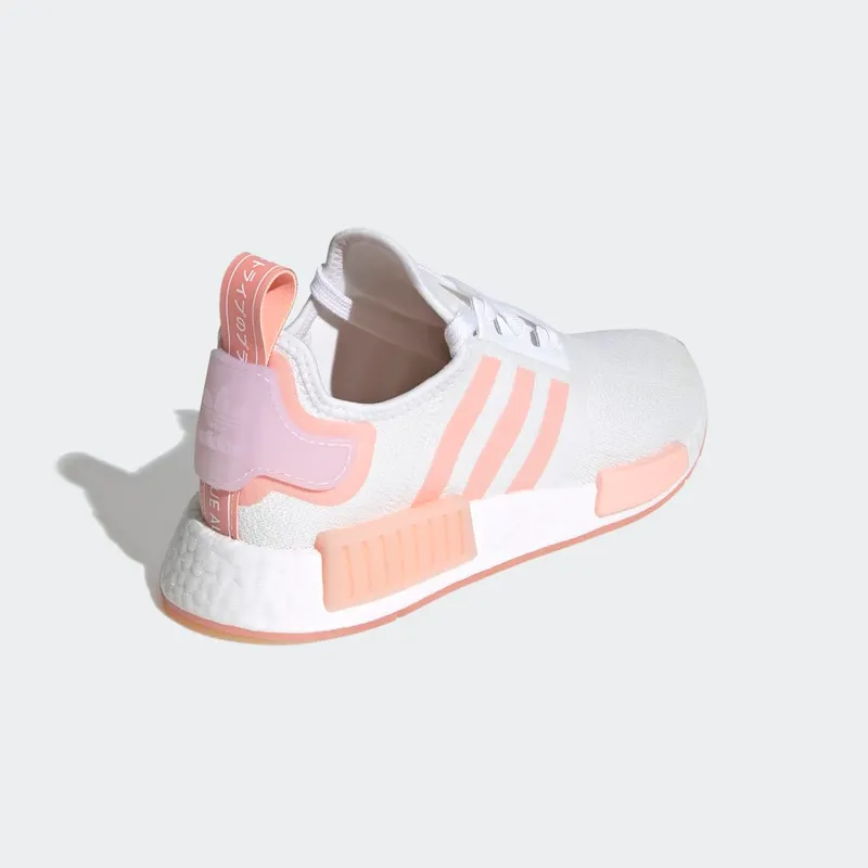 Adidas NMD_R1 ‘White Haze Coral’ Cloud White/Cloud White/Haze Coral (FV8730)