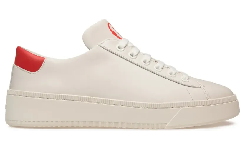 Bally Leren sneakers met logoprint – Wit (WK008WVT005)