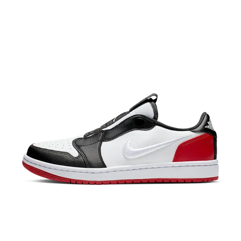 Jordan 1 Retro Low Slip Black Toe (W) White/White-Gym Red-Black (AV3918-102)