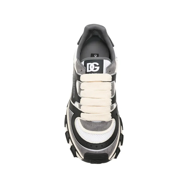 Dolce & Gabbana Logo-print Chunky-sole “Black/White” (CS2463 A0996 89697)