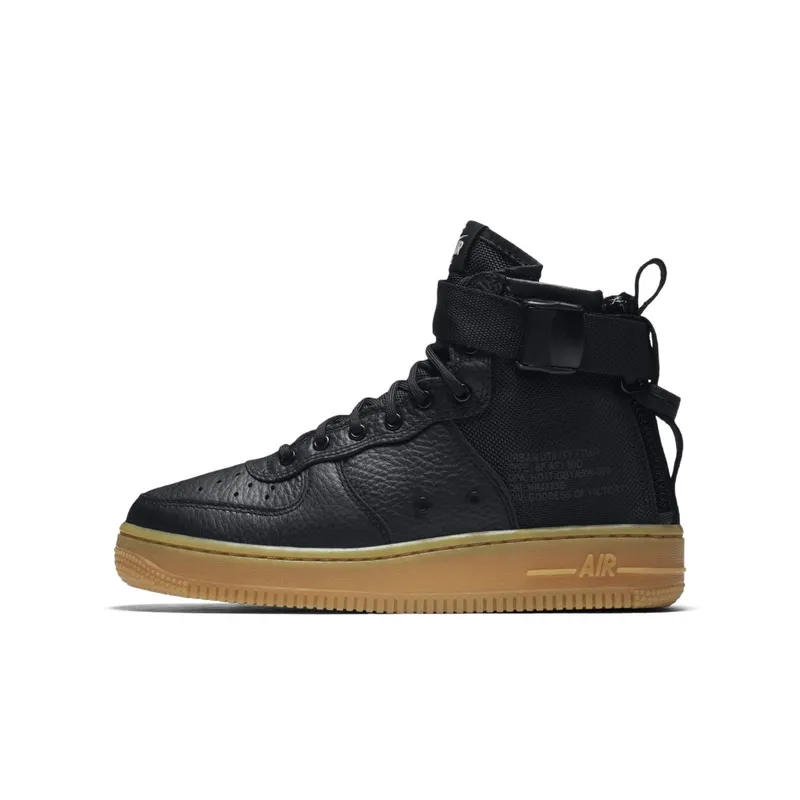 Nike SF Air Force 1 Mid Black Gum (GS) Black/Black-Gum Light Brown (AJ0424-001)