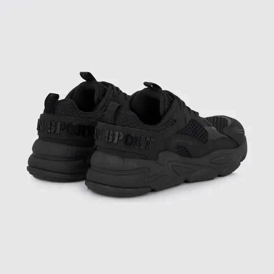 Plein Sport Track-King Leather And Mesh Sneakers Black (FAESUSC0800STE003N0202)