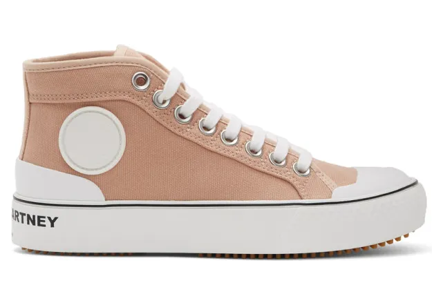 Stella McCartney Pink Canvas High Top Sneakers (800030N0046)