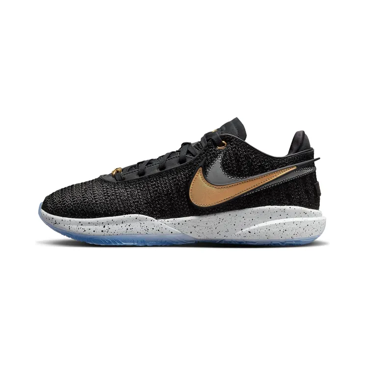 Nike LeBron 20 “Black / White / Pure Platinum / Metallic Gold” (DJ5423-003)
