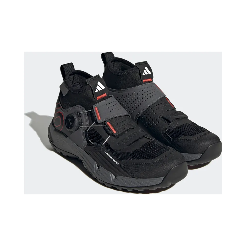 Adidas 5.10 TRAILCROSS PRO CLIP-IN W MOUNTAIN BIKE SHOES Grey Five / Core Black / Red (HP9929)