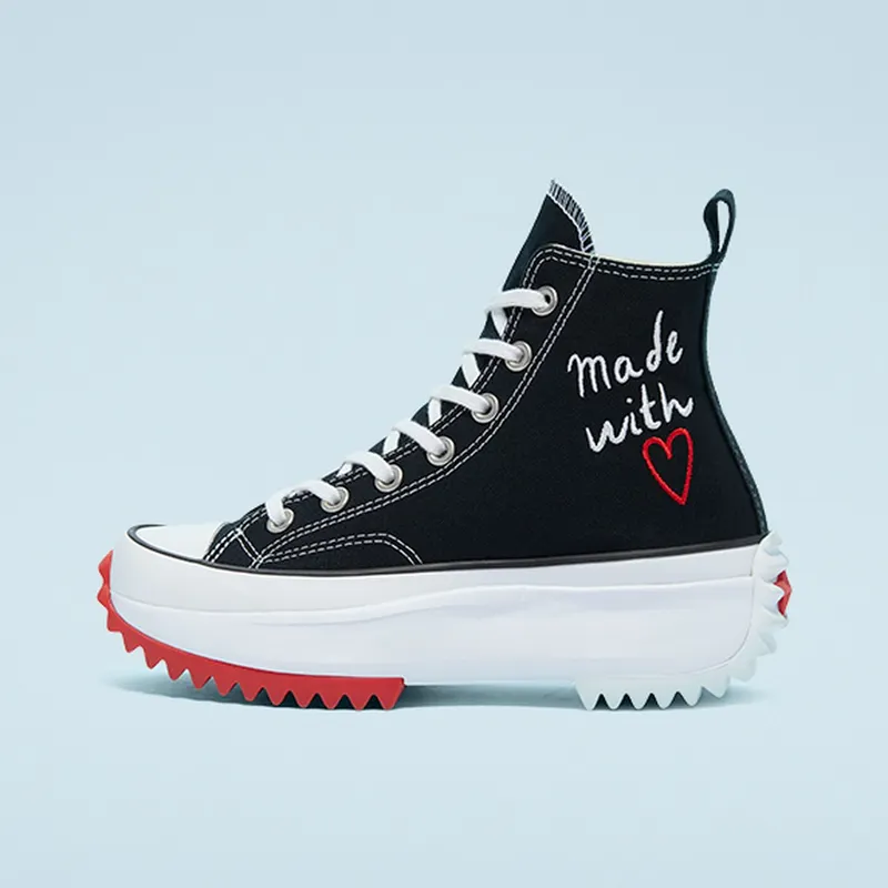 Converse Valentine’s Day Run Star Hike High Top Black/white/university Red (171120C)