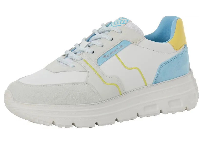 Tamaris sneaker Lichtblauw / Geel / Lichtgrijs / Wit (1977324)