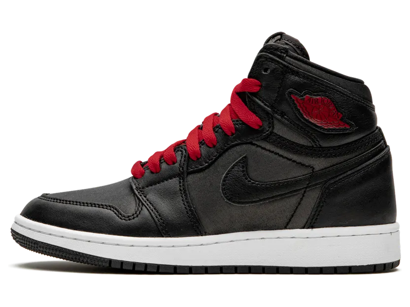 Air Jordan 1 Retro High OG GS Satin – Black Gym Red (575441-060)
