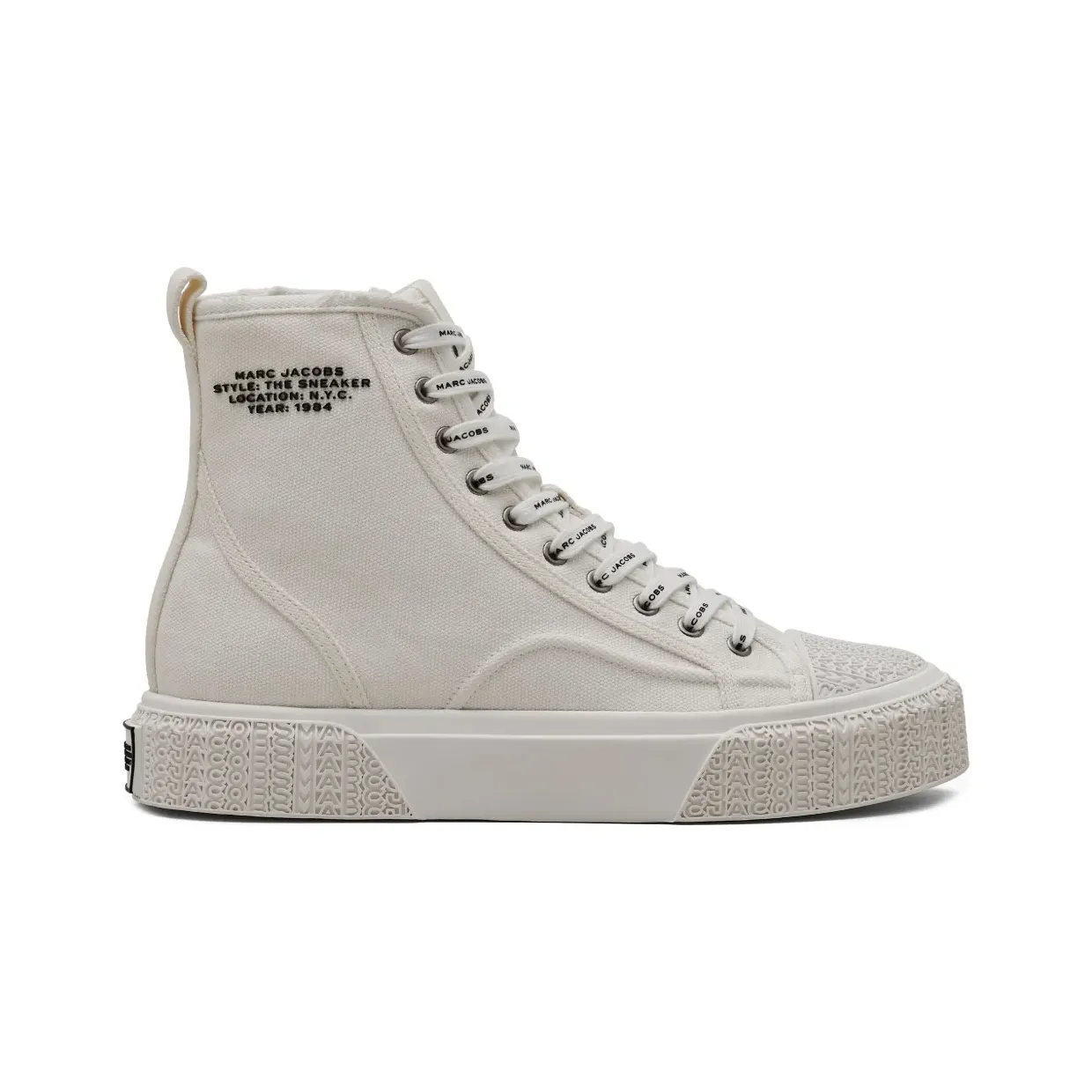 Marc Jacobs High-Top-Sneakers aus Canvas “White” (2S4FSN023F02100)