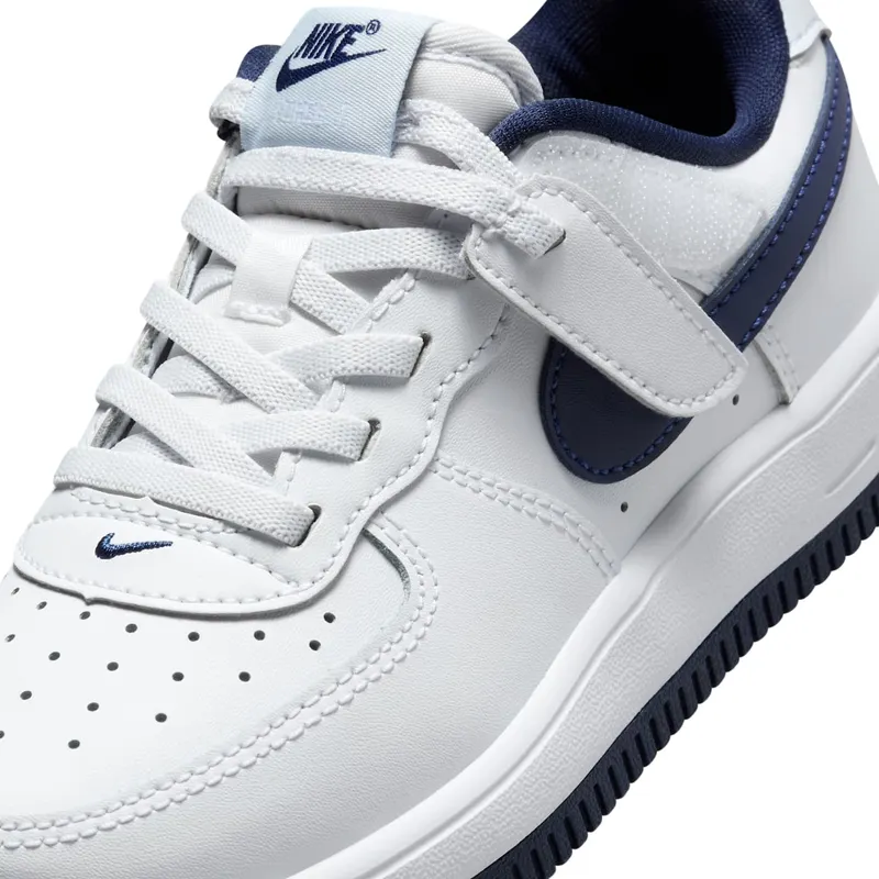 Nike Force 1 Low EasyOn PS “White Football Grey Midnight Navy” (FN0237-104)