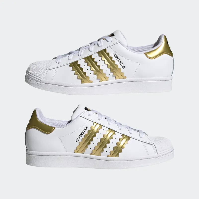 Adidas Superstar Cloud White / Matte Gold / Core Black (H03915)