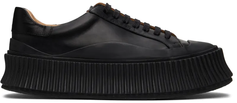 Jil Sander Black Agnellato Platform (JS32108A_15010)