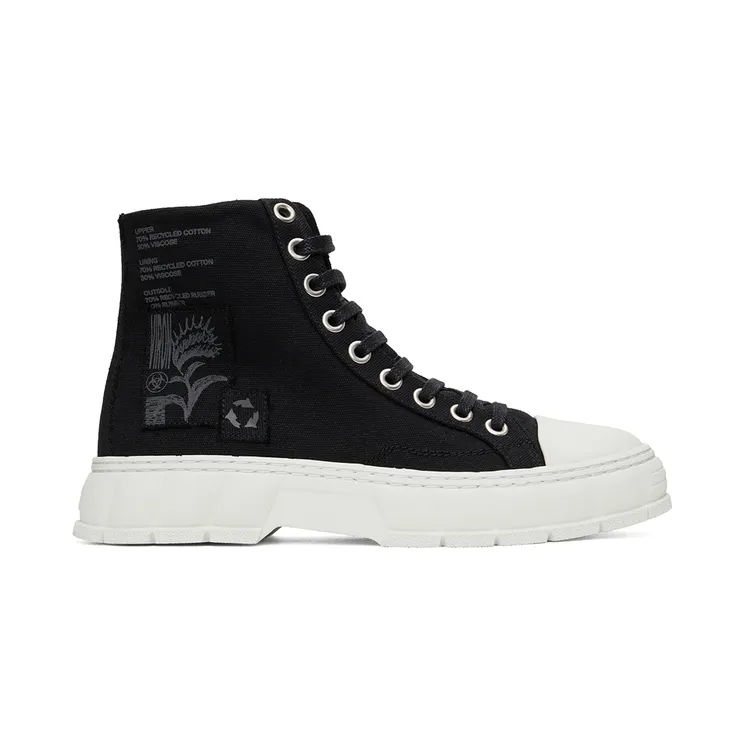 Virón Black & White Recycled Canvas 1982 Sneakers (1982-03-C-9030)