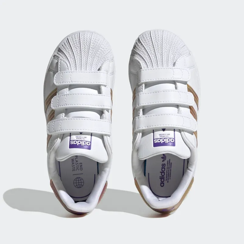 Adidas Superstar Cloud White / Cloud White / Purple Rush (HQ4345)