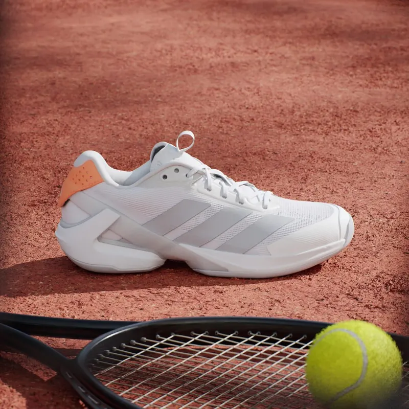 Adidas adizero Ubersonic 5 Tennis Cloud White / Halo Blue / Beam Orange (JR1755)