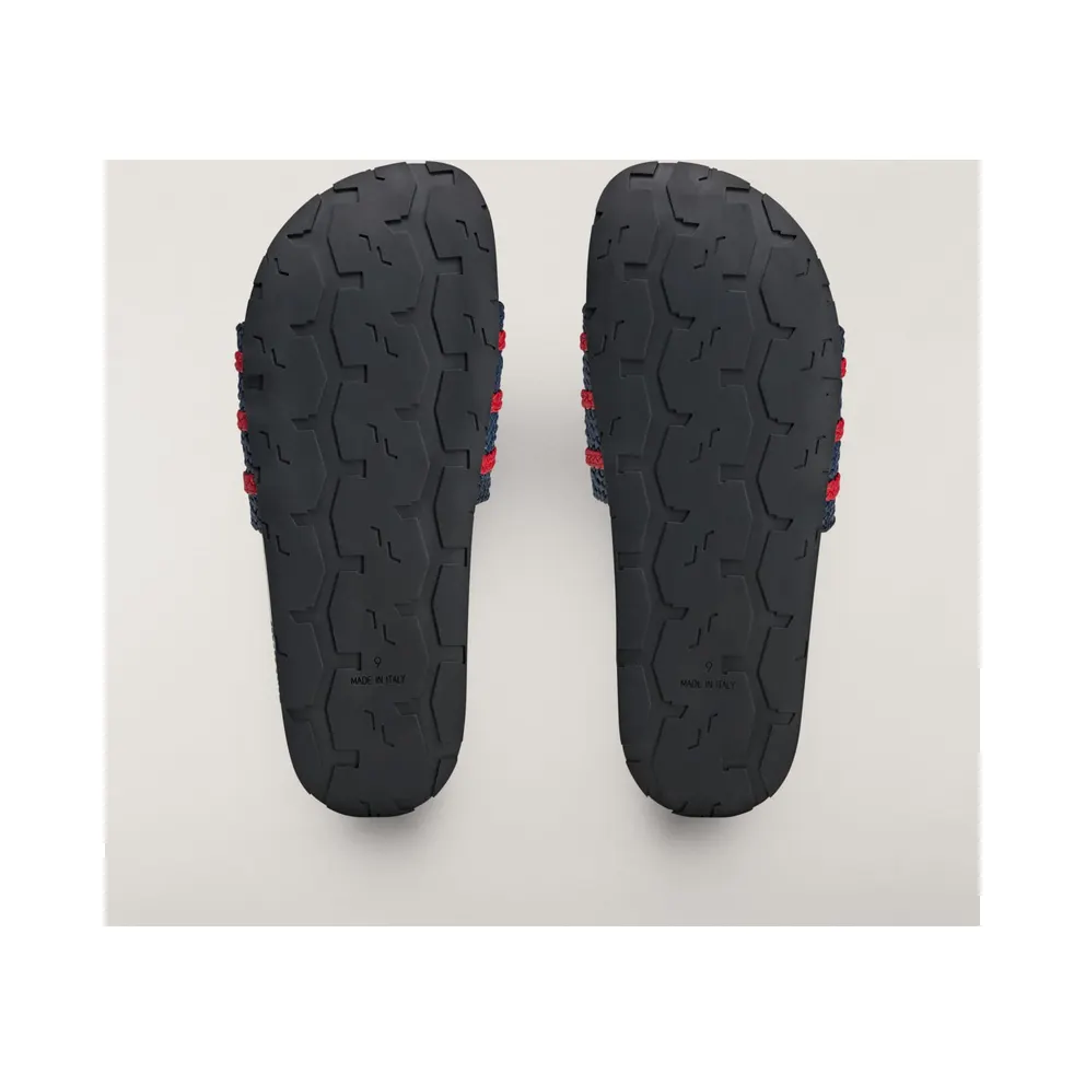 Adidas Adilette Slides “Wales Bonner Night Indigo Scarlet” (KI3388)