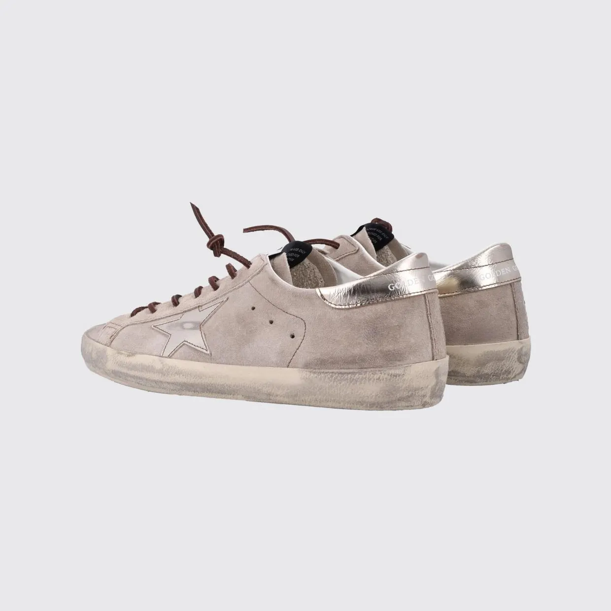 Golden goose Super-Star Distressed Suede Leather Sneakers Beige (GMF01002F00875015647) (2)