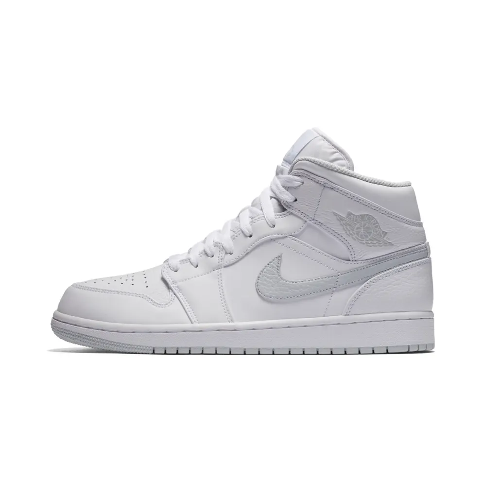 Jordan 1 Mid White Pure Platinum Swoosh White/Pure Platinum (554724-108)