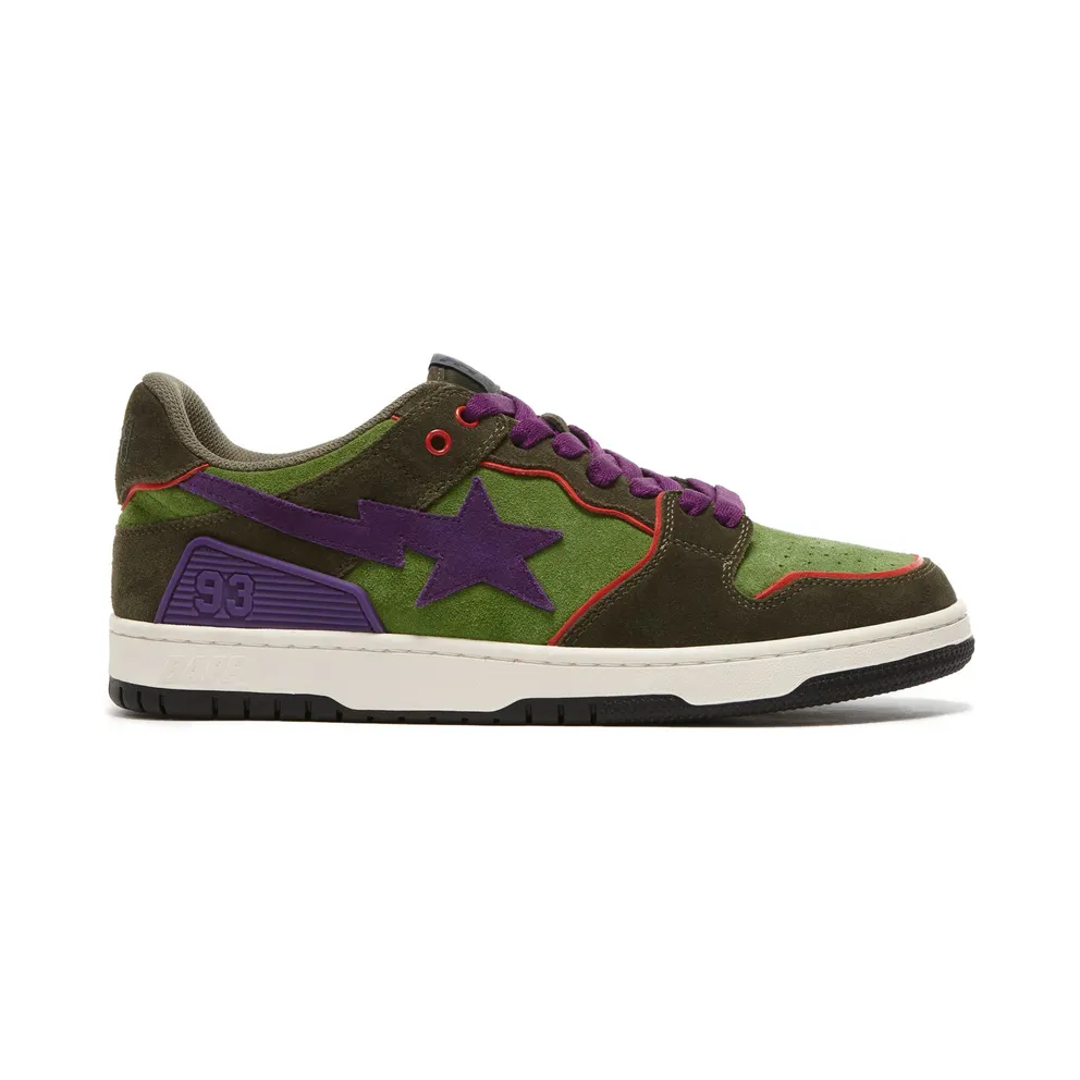 A Bathing Ape Sk8 Sta Dark Purple Green (001FWG701029X)