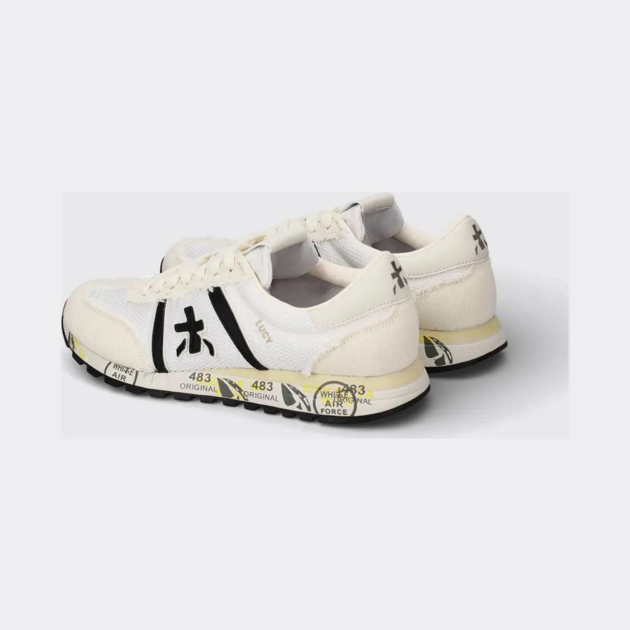 Premiata Lucy Suede and Nylon Sneakers White (LUCYD8139) (2)