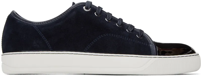 Lanvin Black Suede Patent Toe Sneakers (FM-SKDBB1-VBAL-P15)