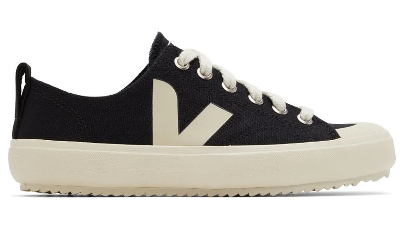 Veja Black & Off-White Canvas Nova Sneakers (NA0101397)