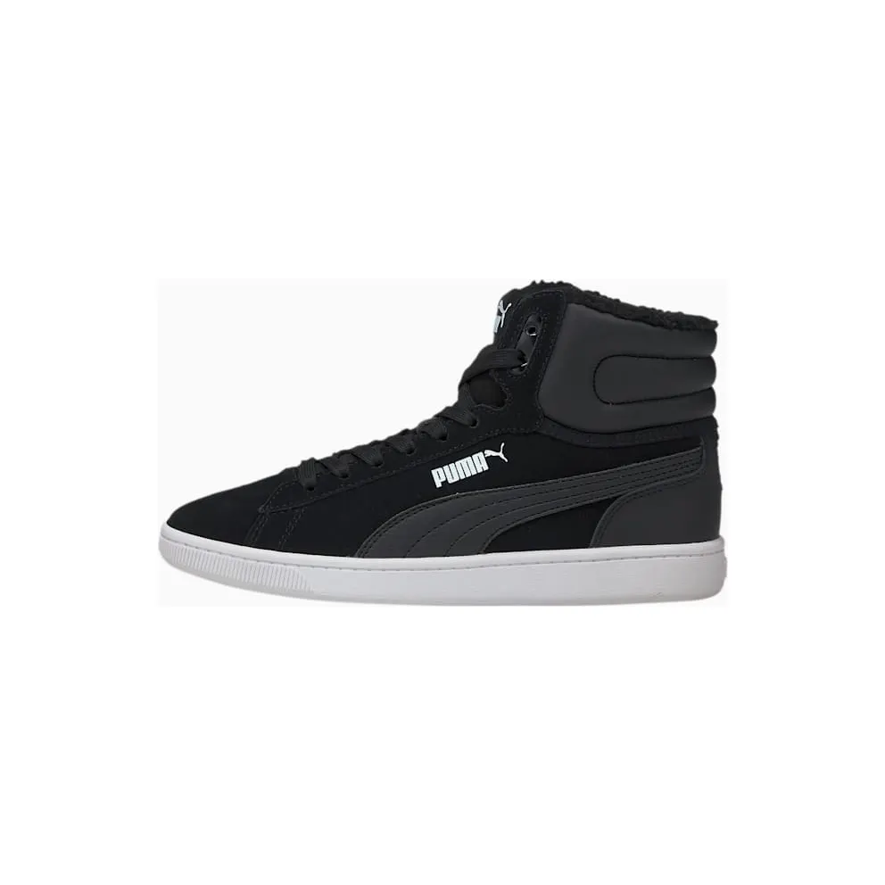 PUMA Vikky V2 Mid Fur Youth Black/White (370622-03)