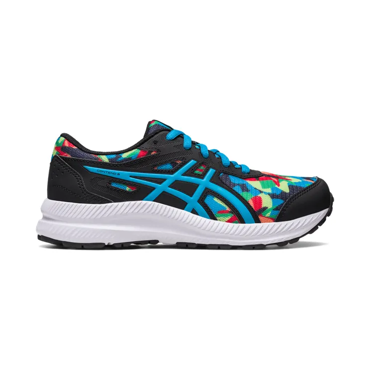 Asics Contend 8 Print Gs Black/Island Blue (1014A294.003)