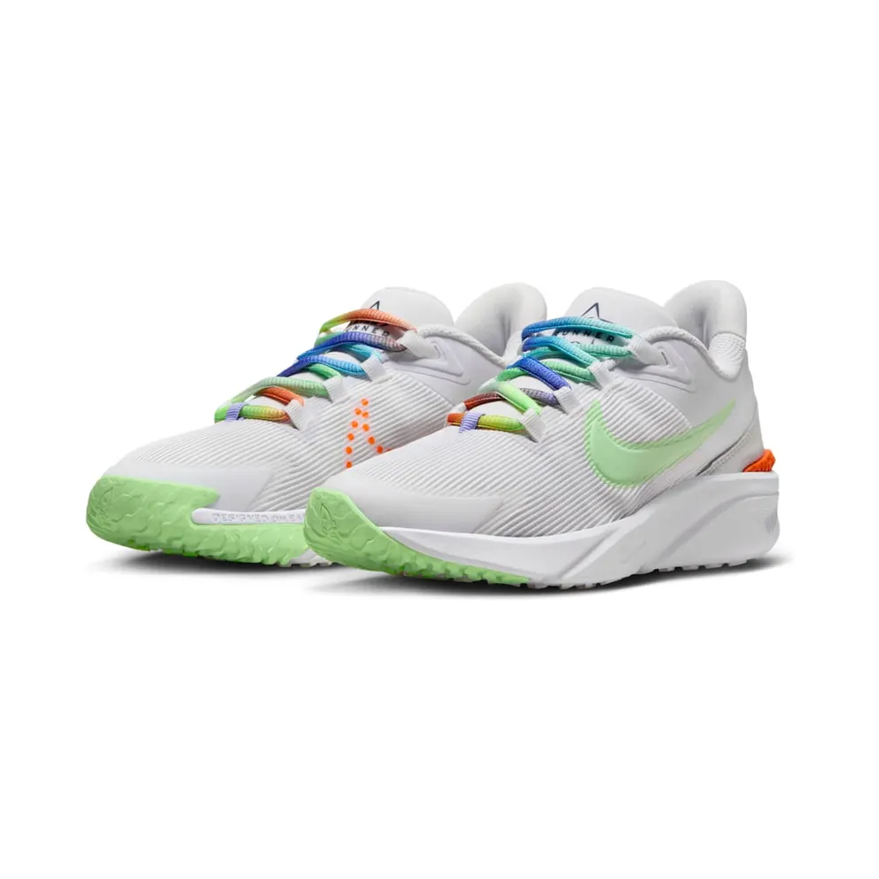 Nike Star Runner 4 Next Nature SE White Photon Dust Total Orange Vapor Green (FN4979-100)