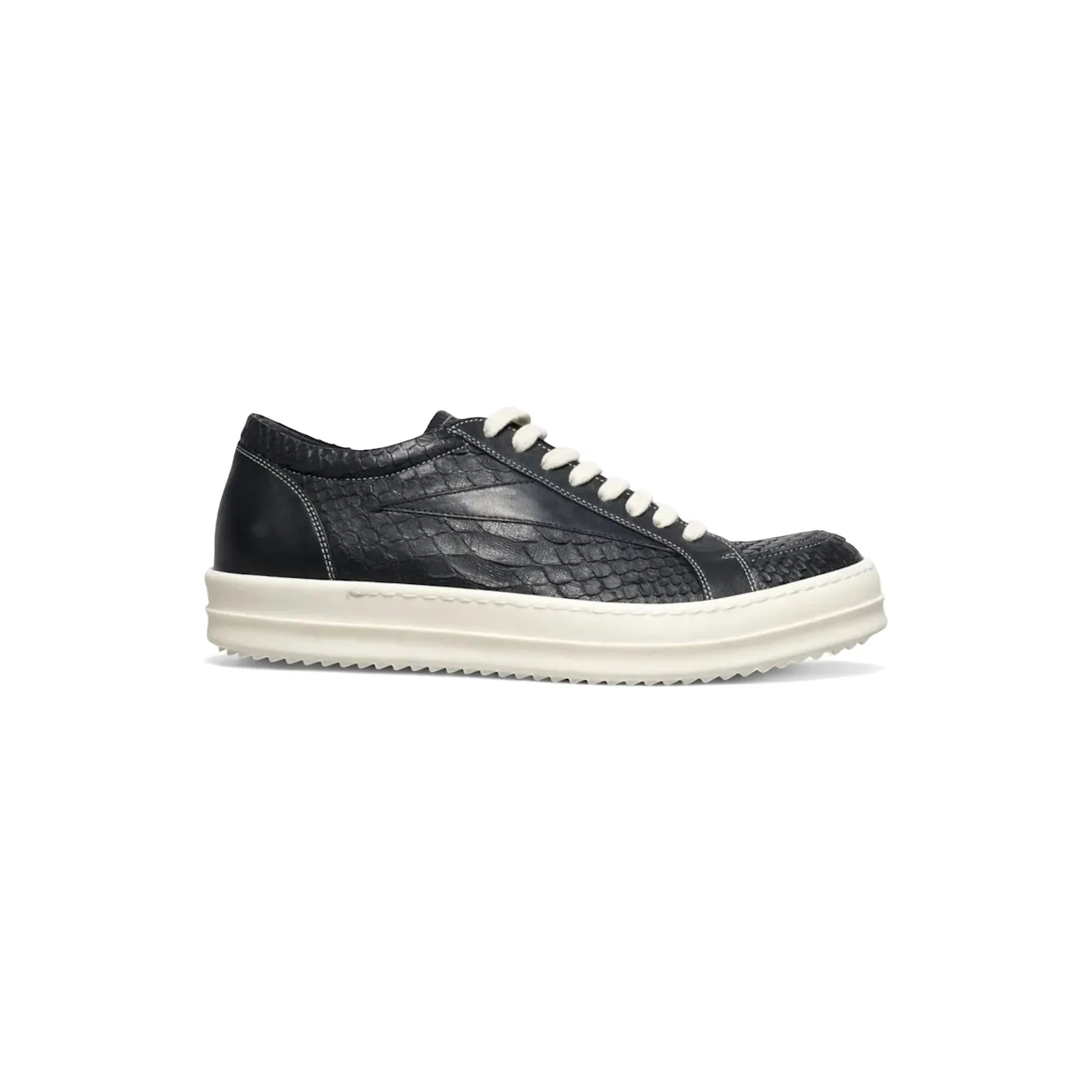 Rick Owens Vintage Low Embossed Python Black Milk (RR01F2897-LBHPYX-991)