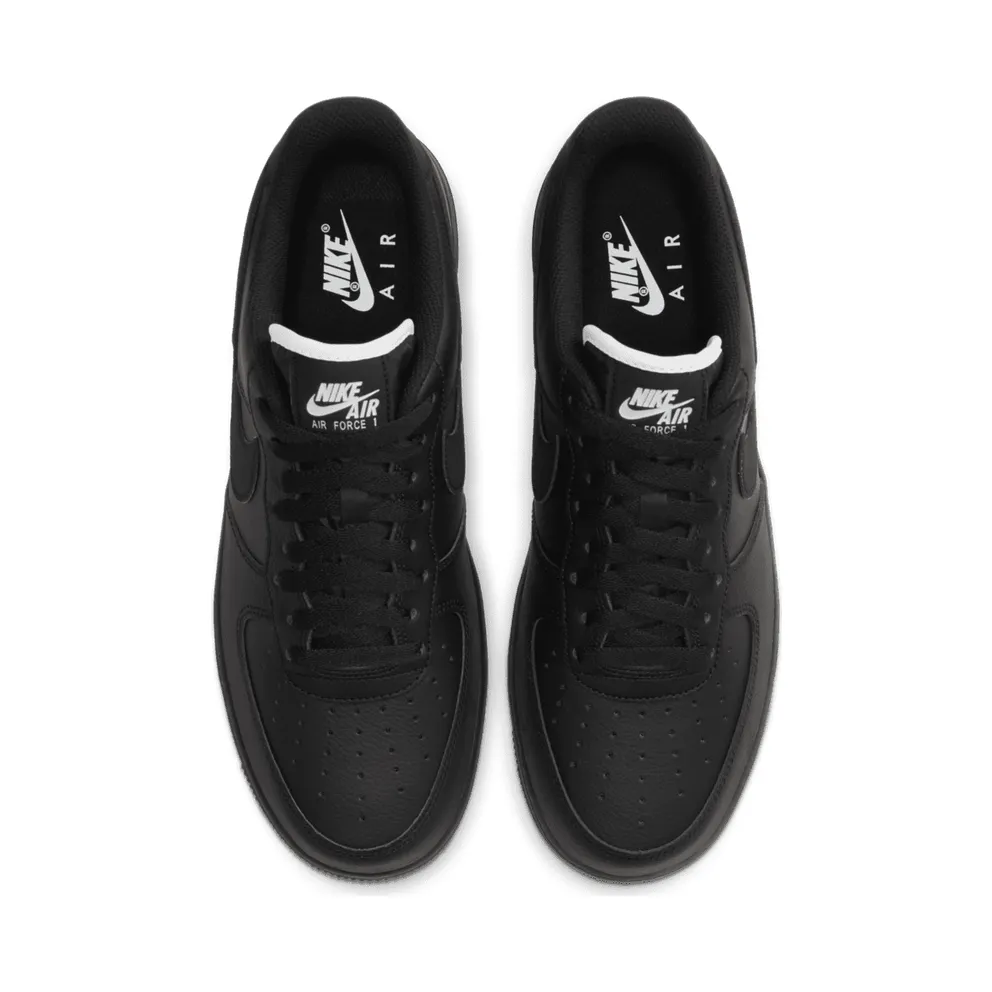 Nike Air Force 1 Low Triple Black (White Tongue) Black/Black-Black (CJ1607-001)