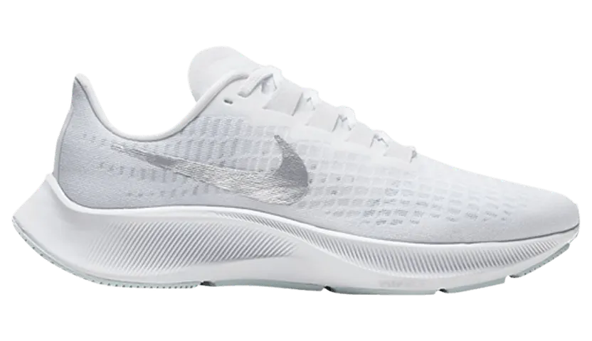 Nike Air Zoom Pegasus 37 “White / Aura / Metallic Silver” (BQ9647-101)