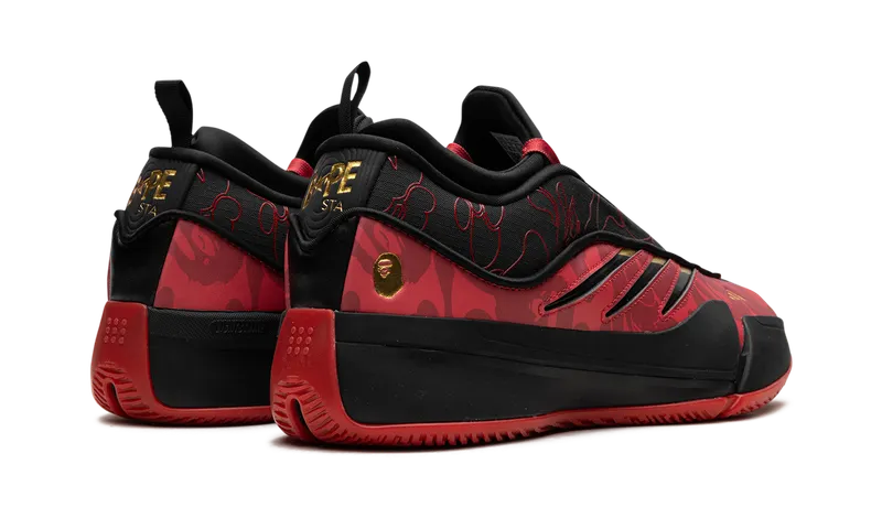 Adidas Dame 9 “BAPE – Black Scarlet” (IH0786)