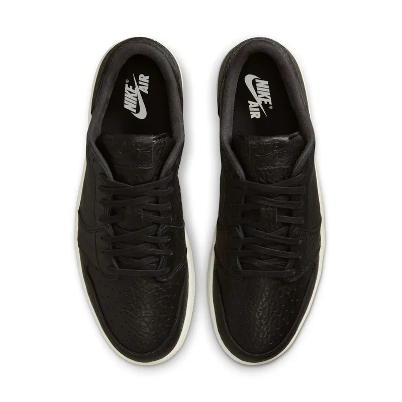 Jordan 1 Retro Low Swooshless Black Black/Black-Sail (848775-005)