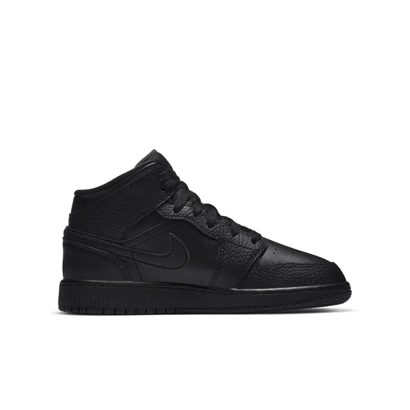 Air Jordan 1 Mid Older Kids’ Black (554725-091)