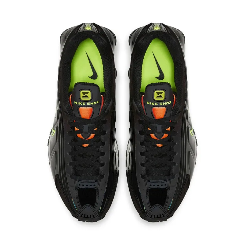 Nike Shox R4 Gel Black Neon Black/Volt-Orange (CI1955-074)