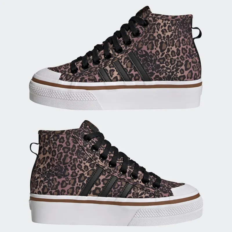 Adidas Nizza Platform Mid Core Black / Cloud White / Wild Brown (GY9531)